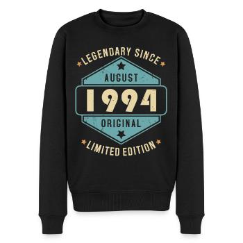 Août 1994 Vintage Retro Anniversaire - Pull Premium bio Homme - noir - Devant - Nico (187cm)