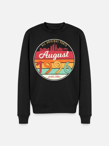 Born August 1996 - Men's Premium Organic Jumper - black