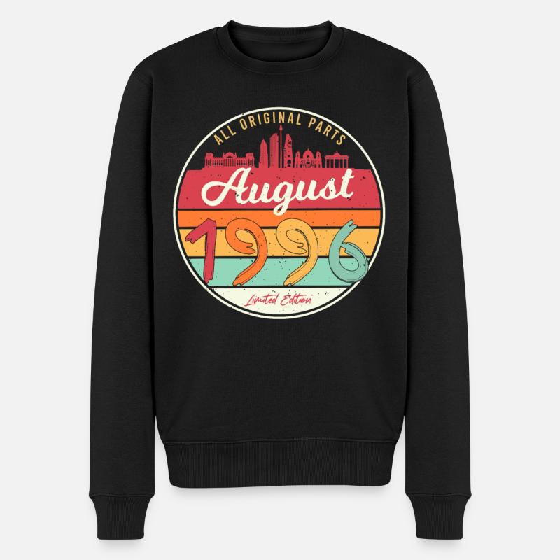Né en août 1996 - Pull Premium bio Homme - noir