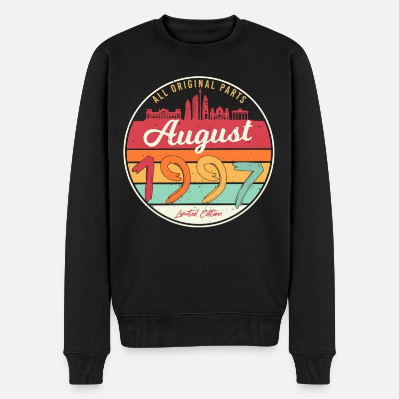 Né en août 1997 - Pull Premium bio Homme - noir