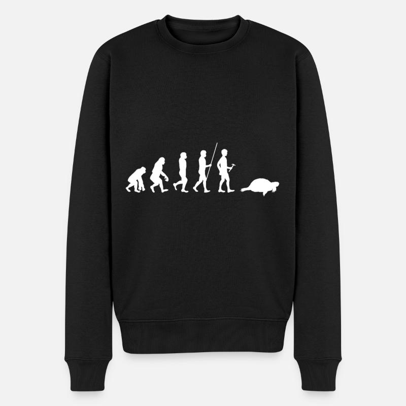 Schildkröte - Männer Premium Bio Pullover - Schwarz