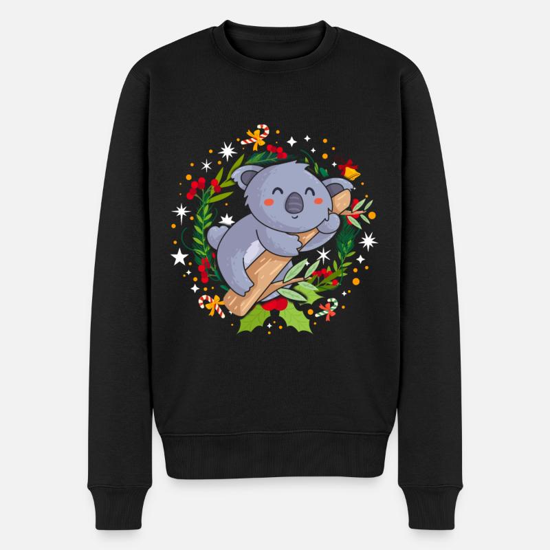Pull de Noël moche Koala - Pull Premium bio Homme - noir