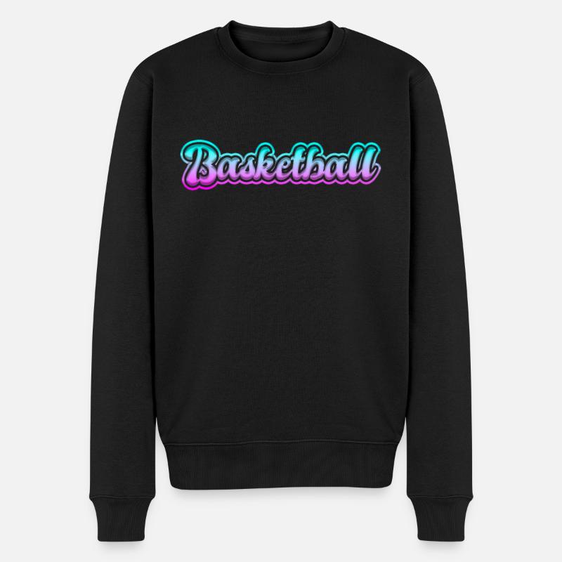 Basketball - Männer Premium Bio Pullover - Schwarz