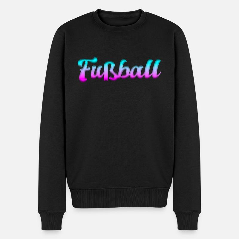 Fußball - Männer Premium Bio Pullover - Schwarz