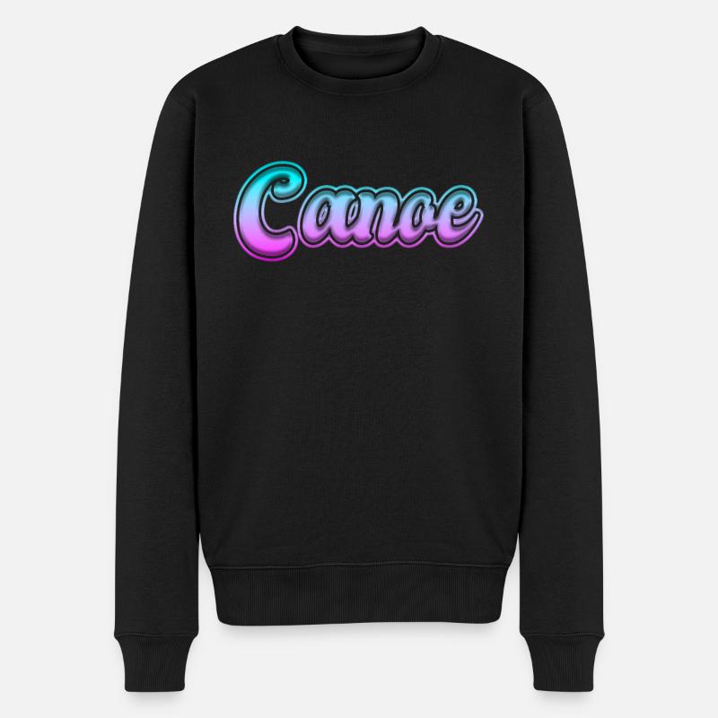 Kanu canoe - Männer Premium Bio Pullover - Schwarz