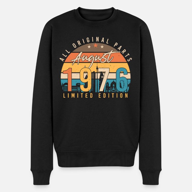 Rétro 1976 Août - Pull Premium bio Homme - noir