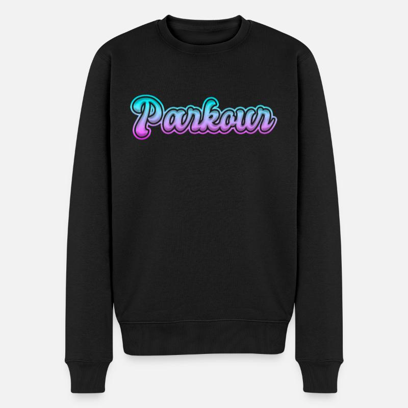 Parkour - Männer Premium Bio Pullover - Schwarz
