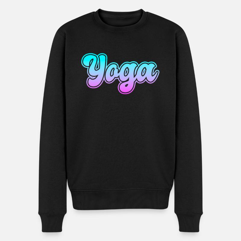 Yoga - Männer Premium Bio Pullover - Schwarz