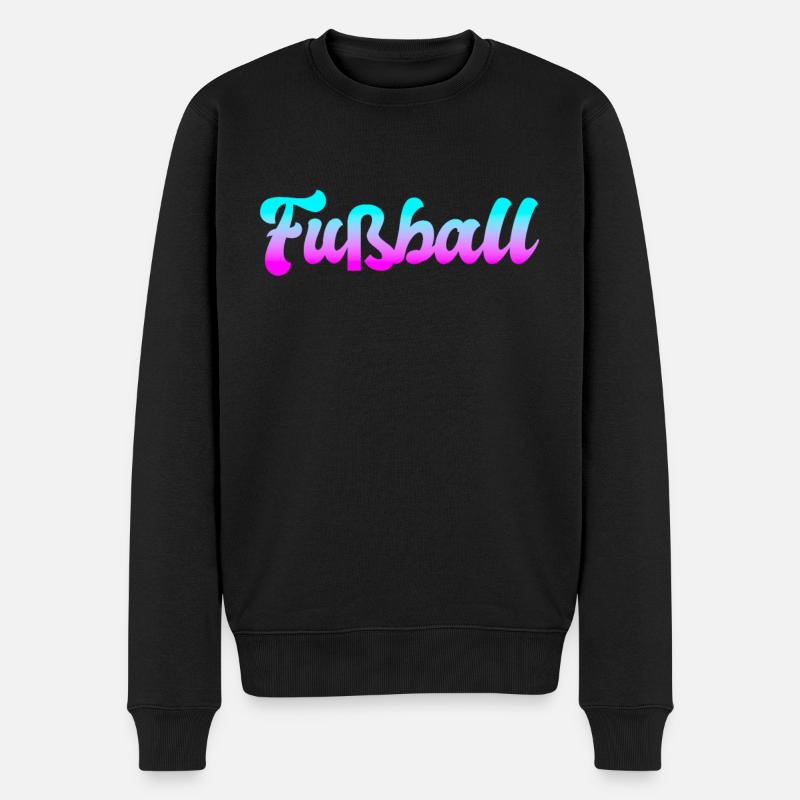 Fußball - Männer Premium Bio Pullover - Schwarz