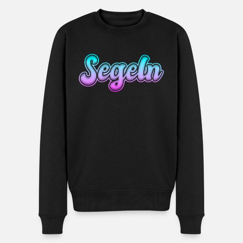 Segeln - Männer Premium Bio Pullover - Schwarz