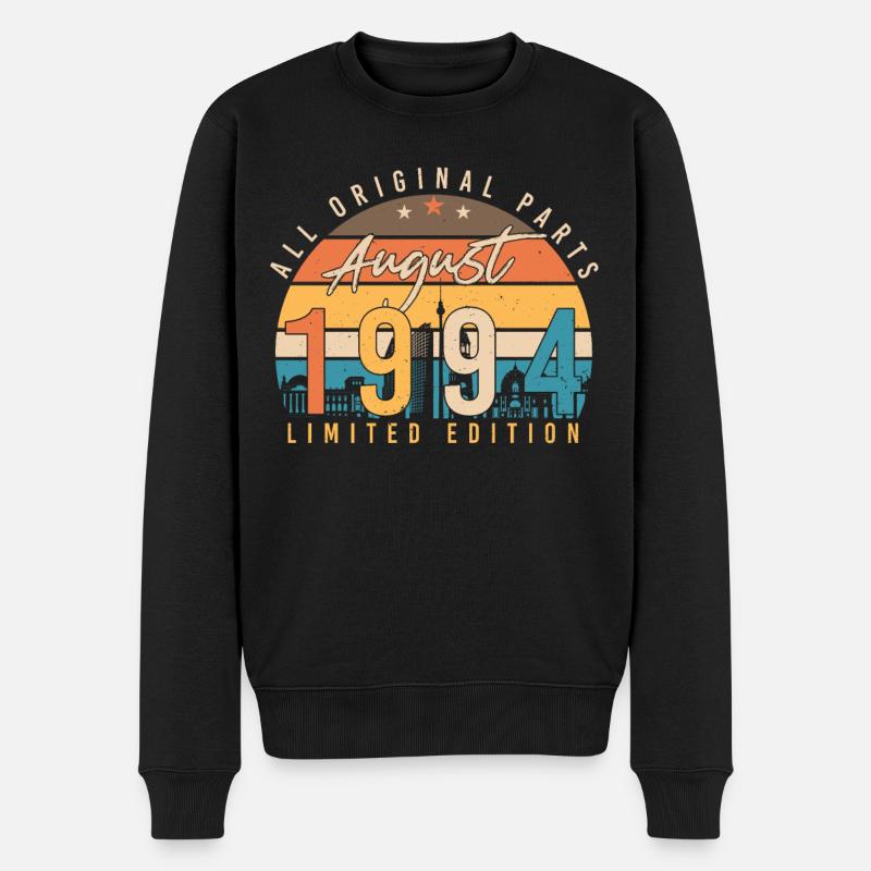 1994 Août Idée cadeau - Pull Premium bio Homme - noir