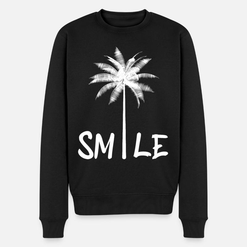 Just smile - Pull Premium bio Homme - noir