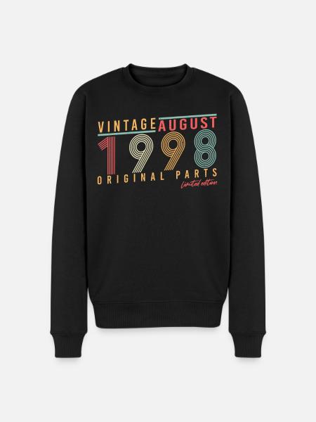 Né en août 1998 - Pull Premium bio Homme - noir