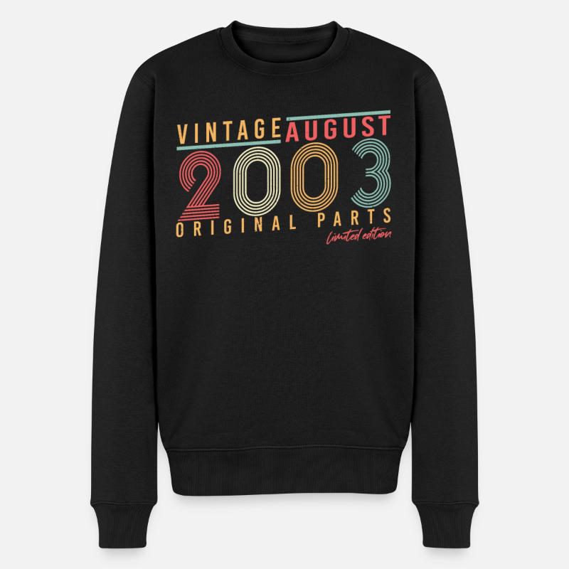 Né en août 2003 - Pull Premium bio Homme - noir