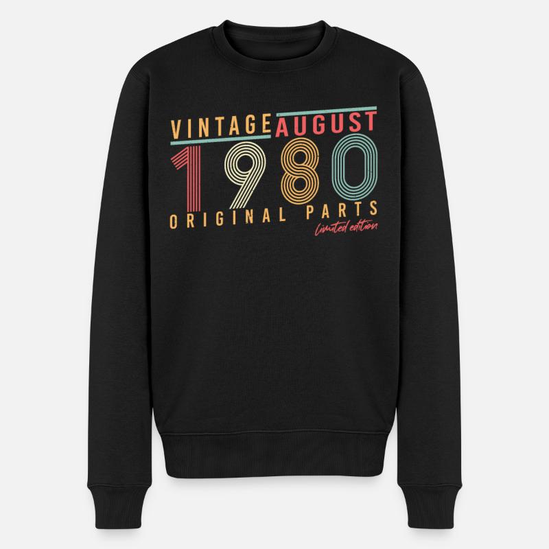 Août 1980 Édition limitée - Pull Premium bio Homme - noir