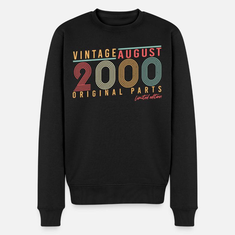 Né en août 2000 - Pull Premium bio Homme - noir