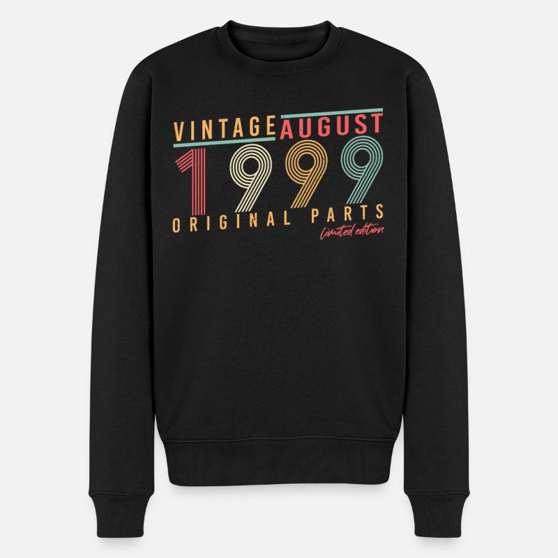 Geburtsmonat August 1999 - Männer Premium Bio Pullover - Schwarz
