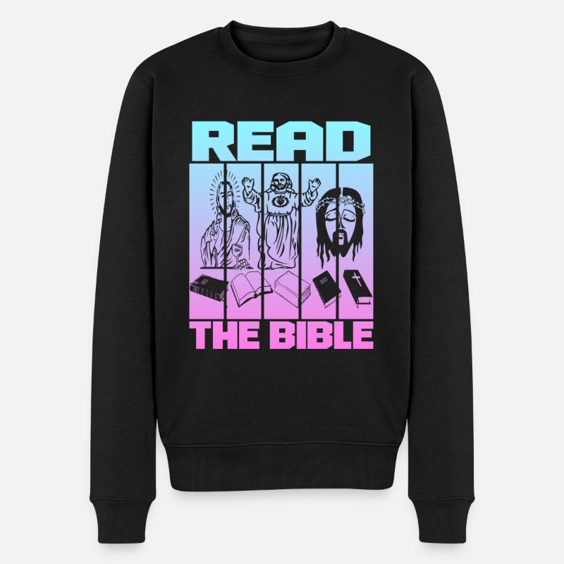 Read The Bible - Männer Premium Bio Pullover - Schwarz