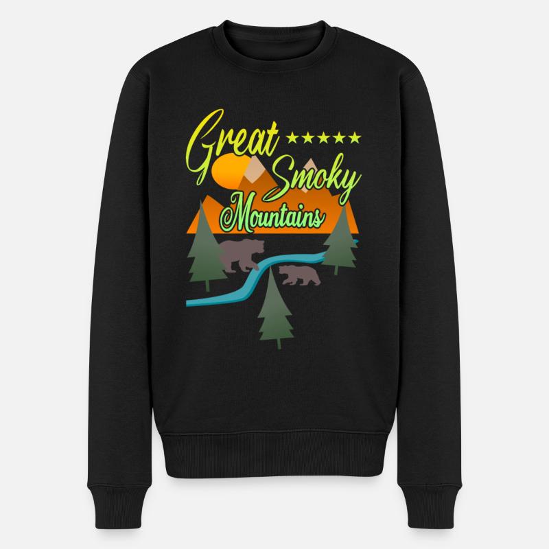 Ours des Great Smoky Mountains - Pull Premium bio Homme - noir
