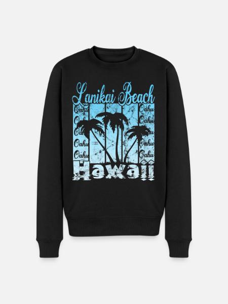 Lanikai Beach Oahu Hawaii - Men's Premium Organic Jumper - black