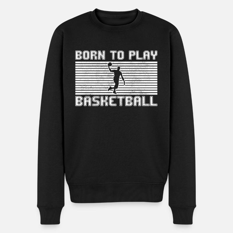 basket-ball - Pull Premium bio Homme - noir