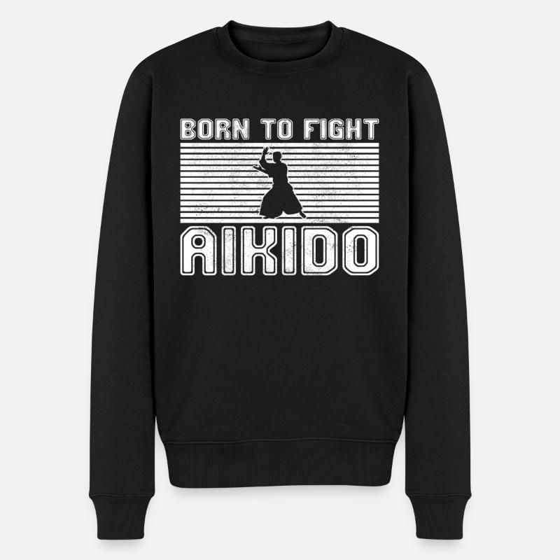 Aïkido - Pull Premium bio Homme - noir