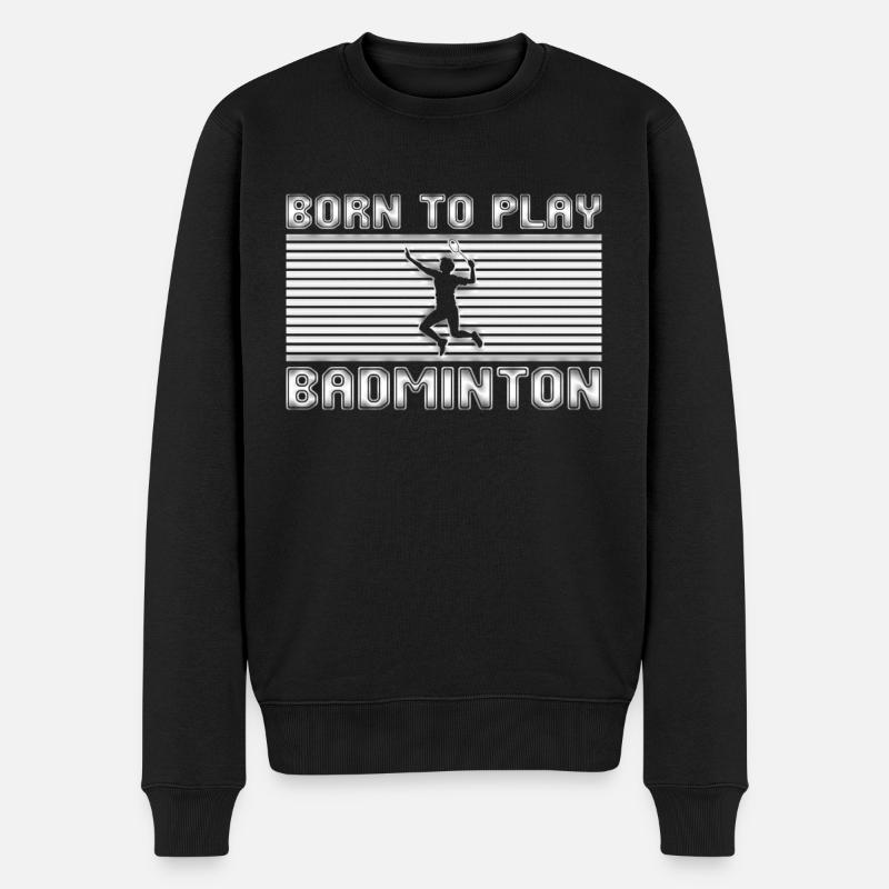 badminton - Pull Premium bio Homme - noir