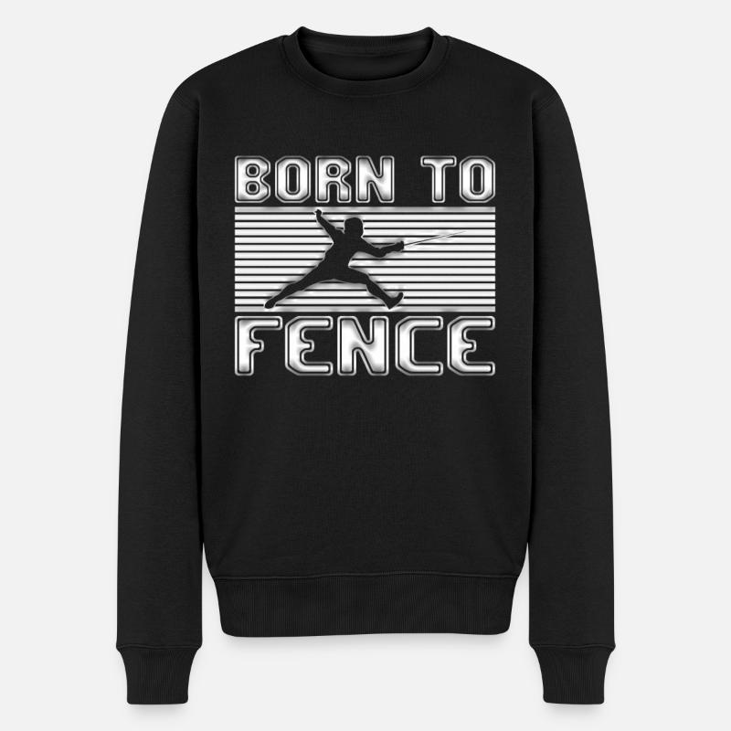 Fechten - Männer Premium Bio Pullover - Schwarz