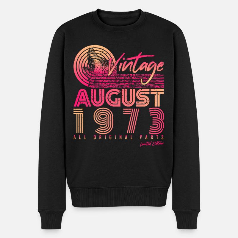 Millésime 1973 en août - Pull Premium bio Homme - noir