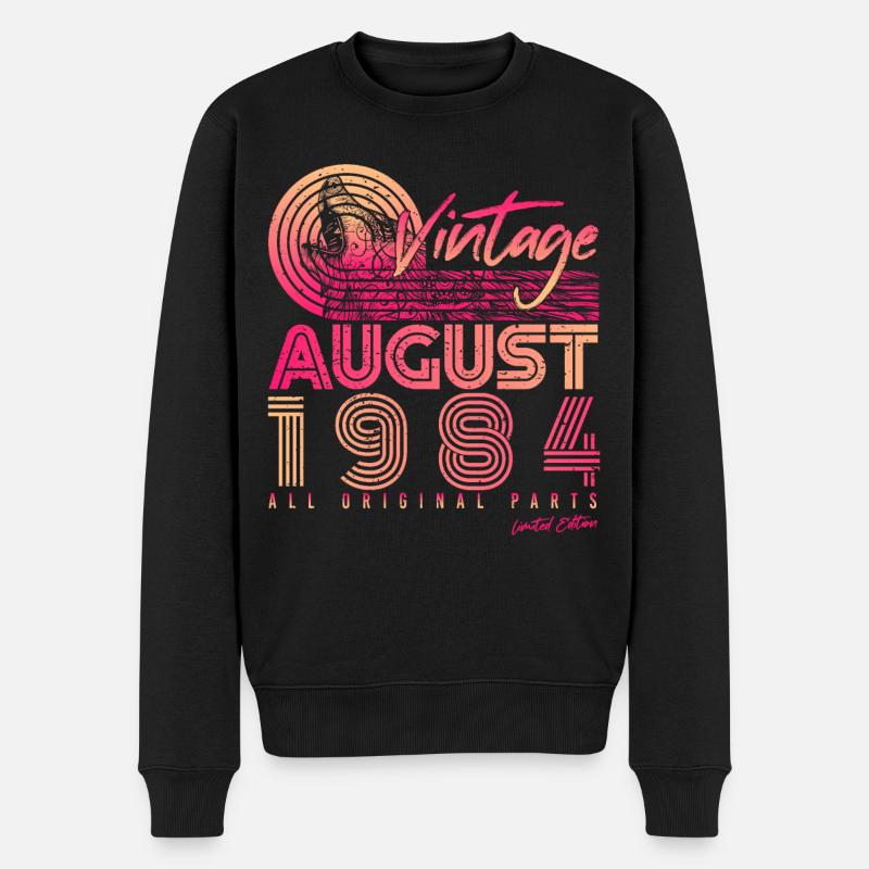 August 1984 Gift idea - Men's Premium Organic Jumper - black