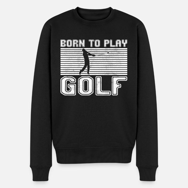 Golf - Männer Premium Bio Pullover - Schwarz