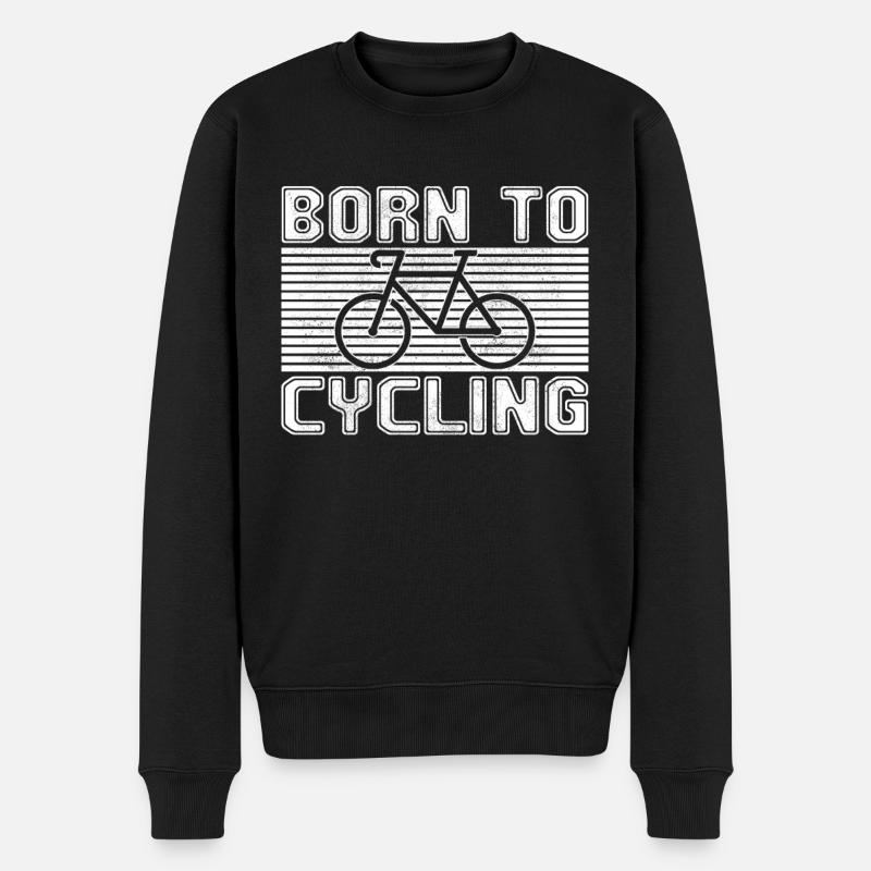 Fahrrad fahren - Männer Premium Bio Pullover - Schwarz