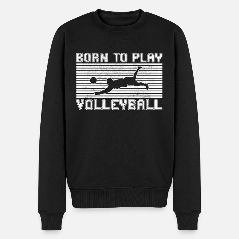 Volley-ball - Pull Premium bio Homme - noir