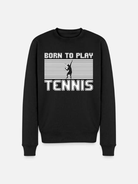 tennis - Männer Premium Bio Pullover - Schwarz
