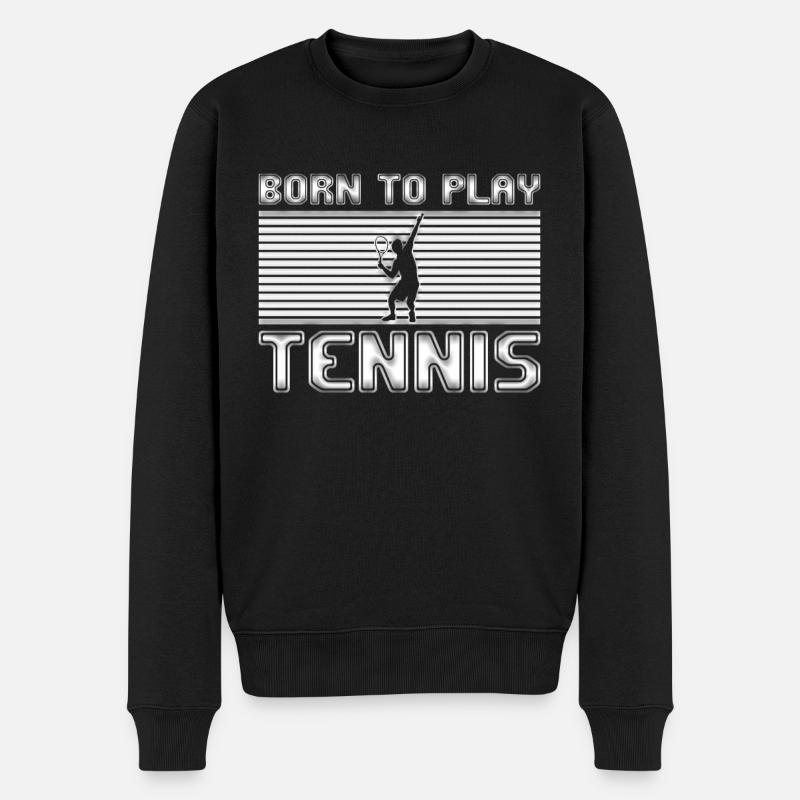 tennis - Männer Premium Bio Pullover - Schwarz