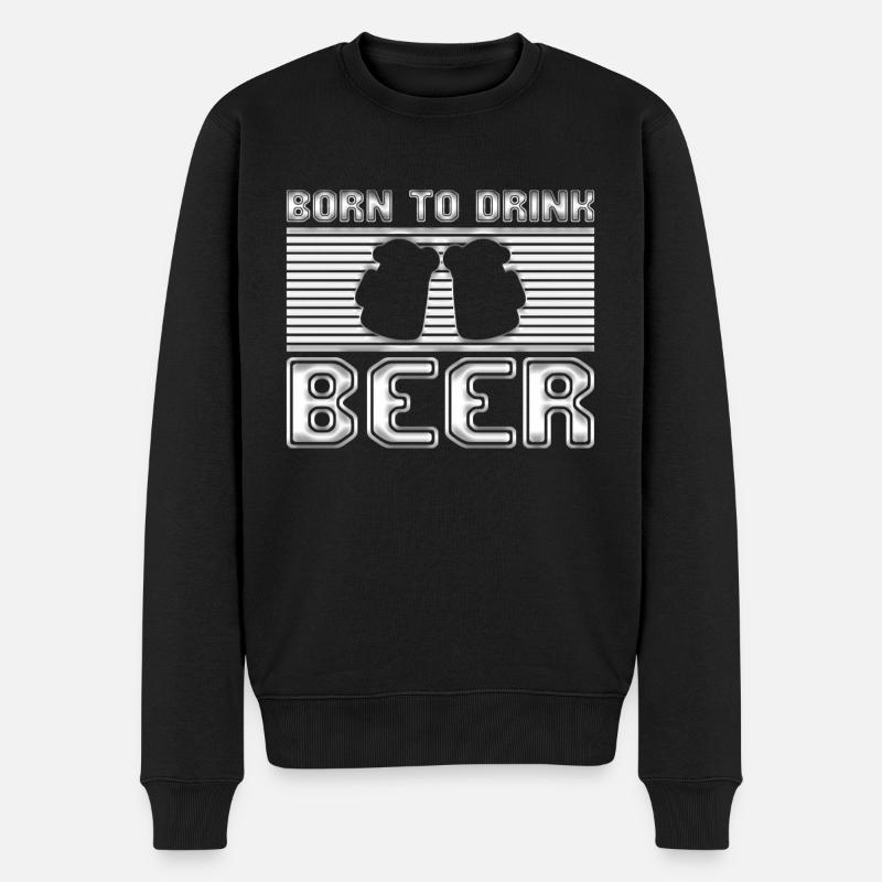 bier - Männer Premium Bio Pullover - Schwarz