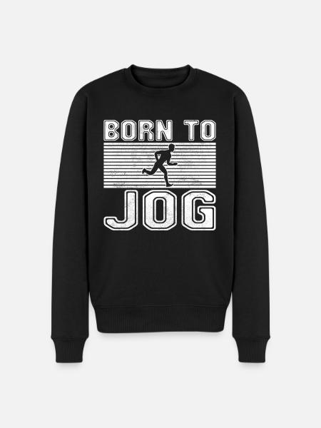 Jogging Running - Men's Premium Organic Jumper - black