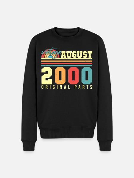 Geburtsmonat August 2000 - Männer Premium Bio Pullover - Schwarz