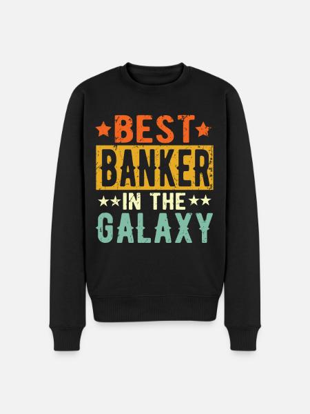 Best Banker ever Banker Gift - Men's Premium Organic Jumper - black