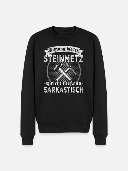 Steinmetz - Steinbearbeitung - Bildhauer - Männer Premium Bio Pullover - Schwarz