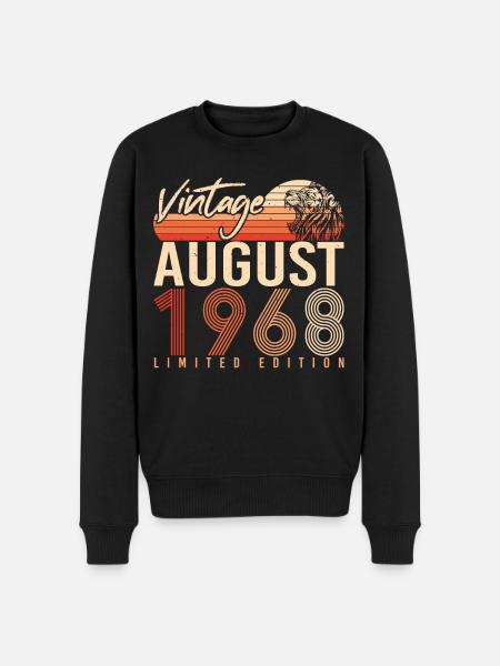 1968 August Retro - Men's Premium Organic Jumper - black