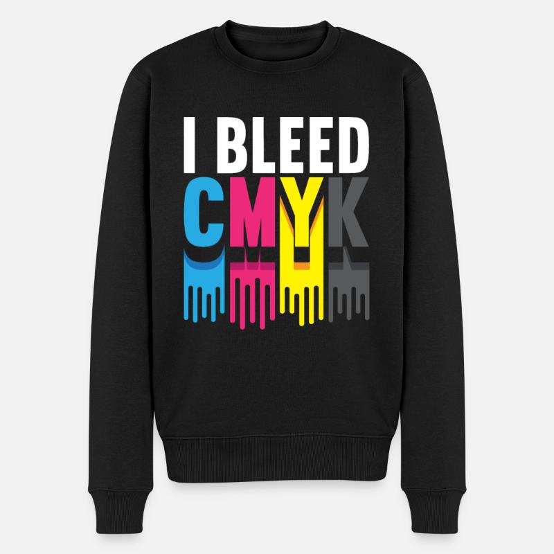 I Bleed CMJN Illustrator Graphiste - Pull Premium bio Homme - noir