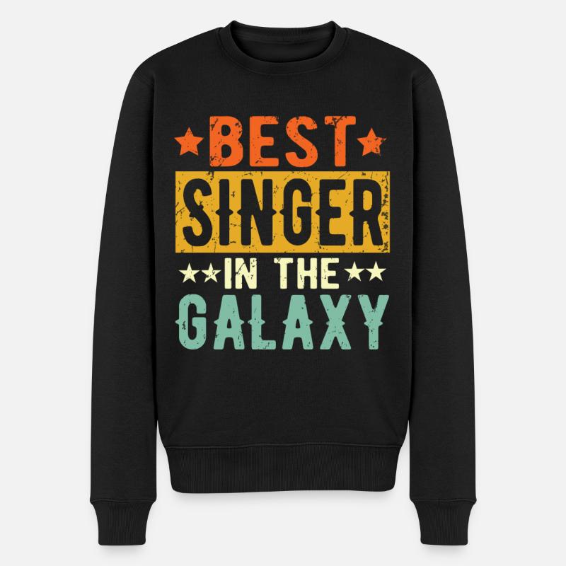 Best Sänger ever Sänger Geschenk - Männer Premium Bio Pullover - Schwarz