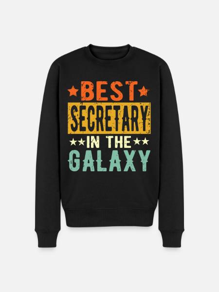Best Secretary ever Secretary Gift - Men's Premium Organic Jumper - black