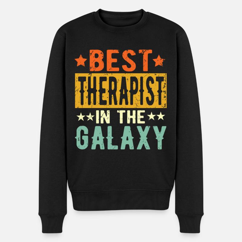 Best Therapeut ever Therapeut Geschenk - Männer Premium Bio Pullover - Schwarz