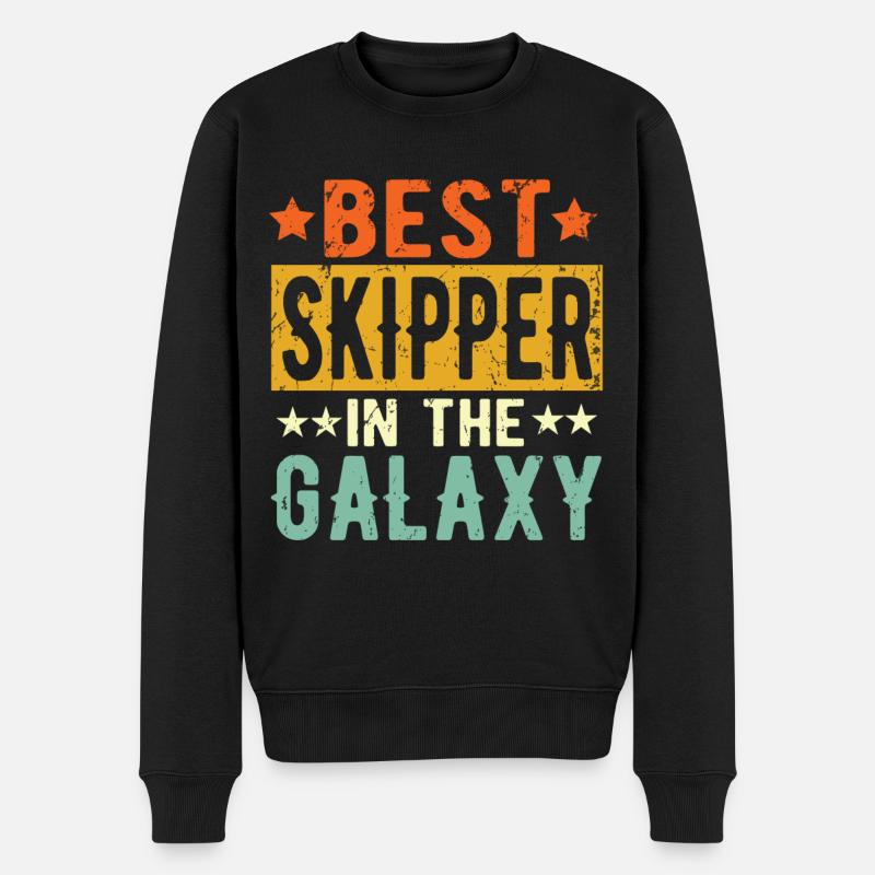 Best Skipper ever Skipper Geschenk - Männer Premium Bio Pullover - Schwarz