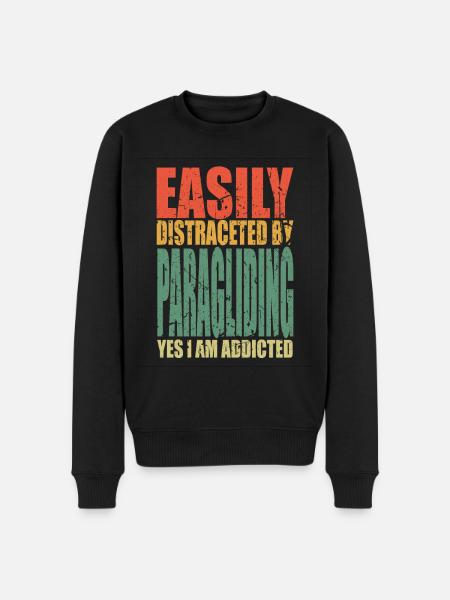 Paragliding Saying Funny - Men's Premium Organic Jumper - black