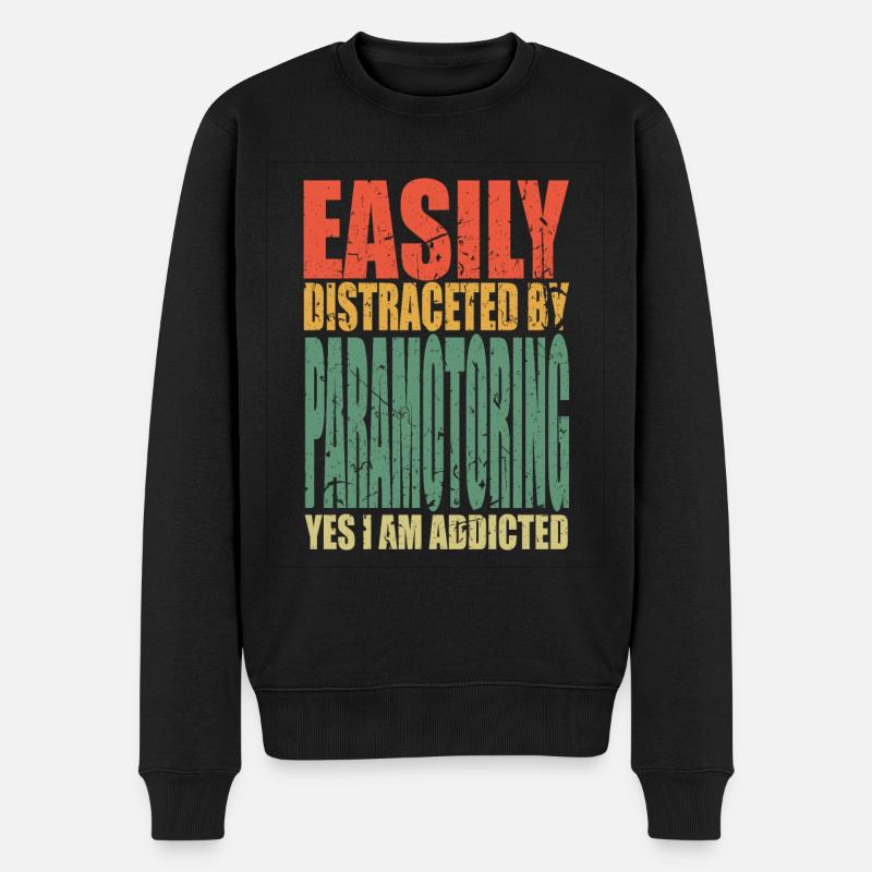 Paramotoring saying funny - Men's Premium Organic Jumper - black