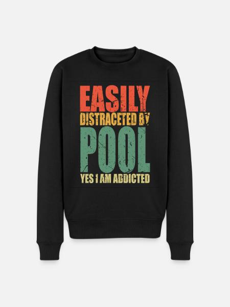 Pool Spruch lustig - Männer Premium Bio Pullover - Schwarz