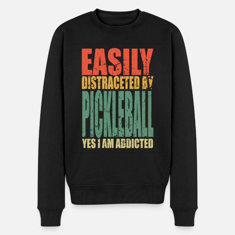 Pickleball disant drôle - Pull Premium bio Homme - noir